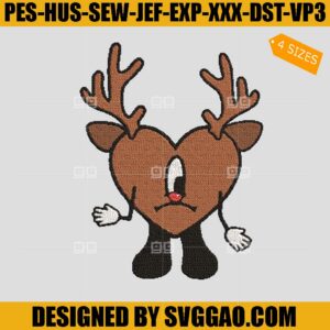 Bad Bunny Xmas Embroidery Design , Una Navidad Sin Ti Embroidery File