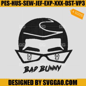 Bad Bunny Embroidery Design, Baby Benito Embroidery File