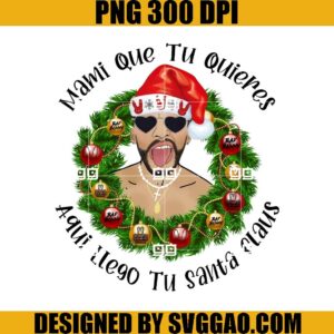 Santa Bad Bunny PNG, Christmas Bad Bunny PNG, Un Navidad Sin Ti PNG