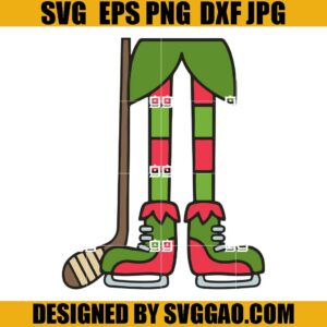 Hockey Elf Xmas SVG, Merry Christmas SVG