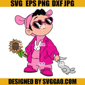 Cute Bad Bunny SVG, Flower And Bad Bunny SVG, Sin Ti SVG