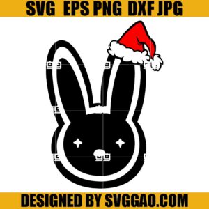 Bad Bunny Santa SVG, Sin Ti Christmas SVG, Xmas Bad Bunny SVG