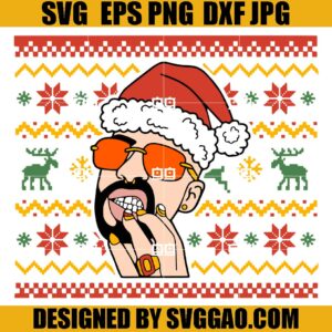 Bad Bunny Navidad SVG, Bad Bunny Christmas SVG, Bad Bunny Xmas SVG