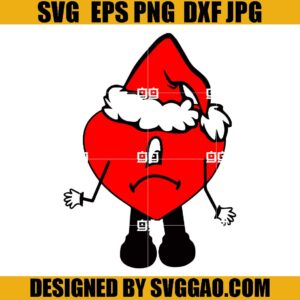 Bad Bunny Heart SVG, Baby Benito Christmas SVG, Sin Ti SVG
