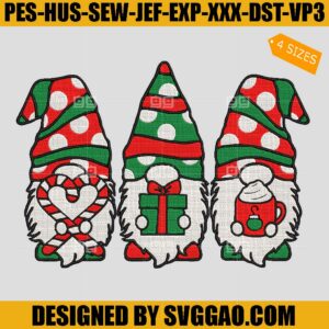 Christmas Gnome SVG, Gnome Latte Embroidery Design