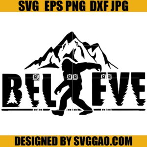 Sasquatch Believe SVG, Bigfoot SVG, Christmas Bigfoot SVG