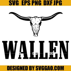 Wallen Bull Skull SVG, Morgan Wallen SVG