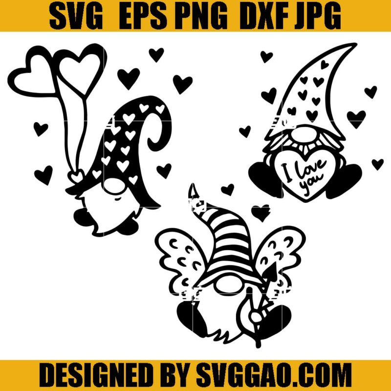 Valentines Day SVG, Gnomes SVG, Three Gnomes SVG – SVGGAO