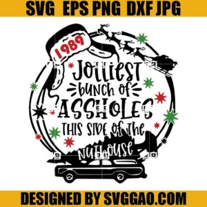 Jolliest Bunch Of Assholes SVG, Christmas Tree SVG, Reindeer Santa SVG