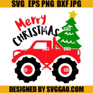 Merry Christmas SVG, Christmas Truck SVG, Christmas Tree SVG