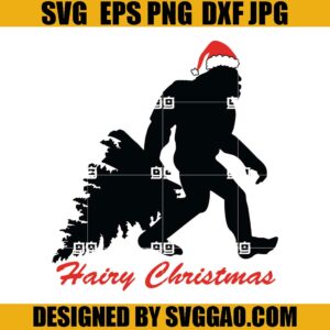 Hairy Christmas SVG, Santa Bigfoot SVG, Merry Christmas SVG