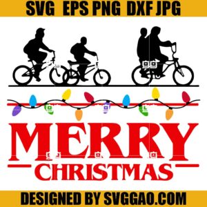 Merry Christmas Stranger Things SVG, Christmas Light Stranger Things SVG,