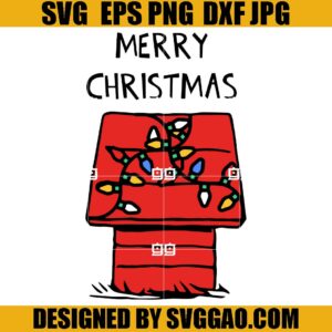 Christmas Dog House SVG, Merry Christmas SVG, Snoopy Christmas SVG