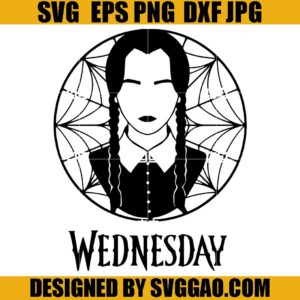 Wednesday SVG, The Addams Family SVG, Halloween SVG
