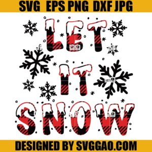 Let it Snow SVG, Merry Christmas SVG, Snowflake SVG