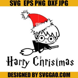 Harry Christmas SVG, Santa Harry Potter SVG, Christmas Harry Potter SVG