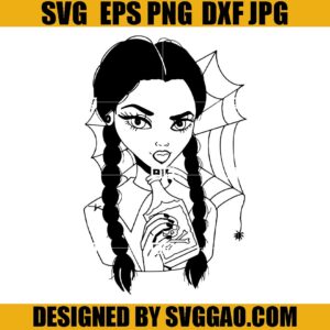 Addams Family SVG, Wednesday Addams SVG, Wednesday Addams Drinking Poison SVG