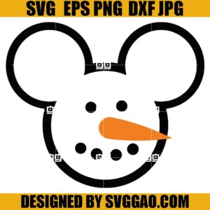 Snowman Mickey SVG, Winter SVG, Christmas Mickey SVG