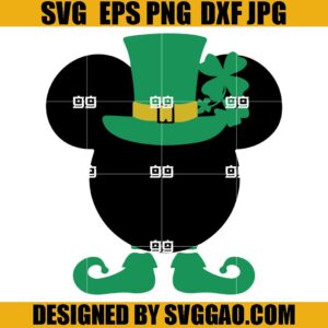 Patricks Mickey SVG, Lucky Disney SVG, Shamrock SVG