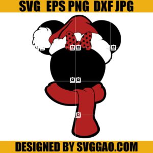 Santa Hat Mickey Minnie SVG, Santa Christmas SVG, Mickey Xmas SVG