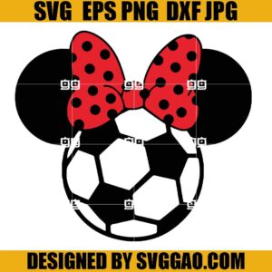 Minnie Football SVG, Soccer Disney SVG, Football Mickey SVG