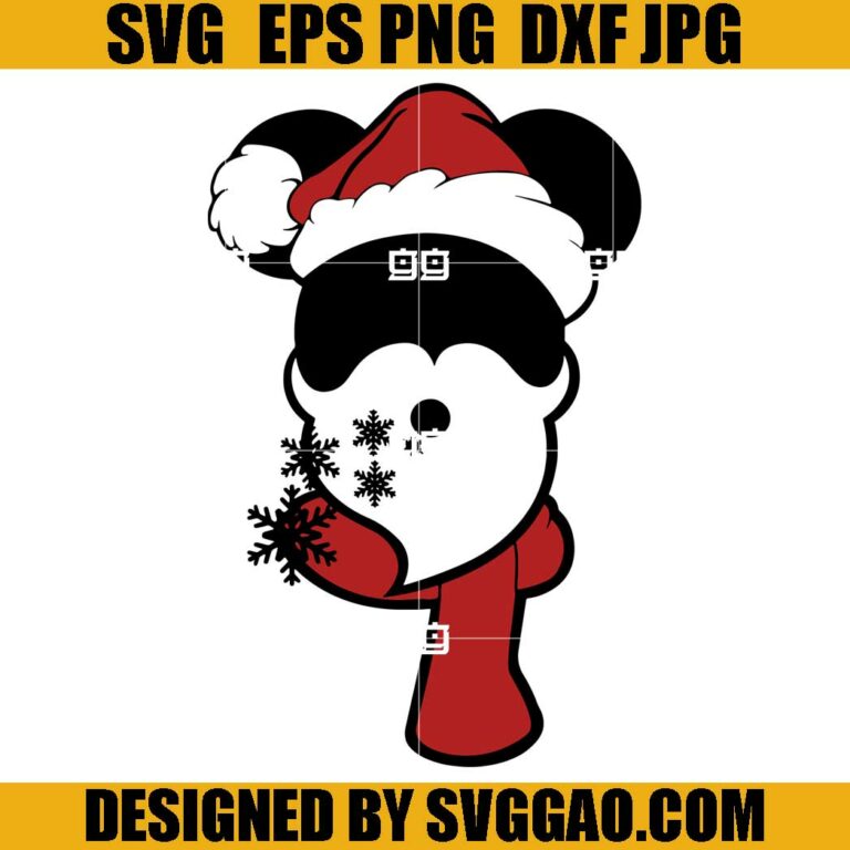 Christmas Santa Mickey SVG, Santa Hat Christmas SVG, Christmas Disney SVG