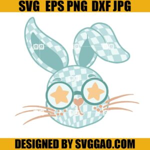 Easter Face SVG, Groovy Bunny SVG, Retro Easter SVG