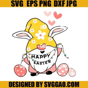 Easter Gnome SVG, Gnome With Rabbit Ears SVG, Easter Bunny SVG