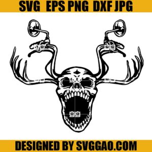 Motorcycle Skull SVG, Motorbike Rider Riding SVG, Skeleton Motorcycle SVG