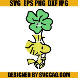 Woodstock Shamrock SVG, Woodstock St Patrick Day SVG, Snoopy SVG