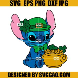 St Patricks Day Stitch SVG, Disney Patrick Day SVG, Stitch SVG