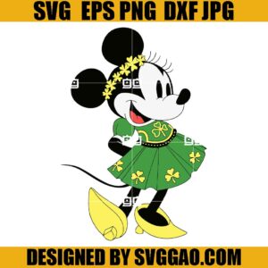 Leprechaun Minnie SVG, St Patrick Day Mickey Minnie SVG, Shamrock Minnie SVG
