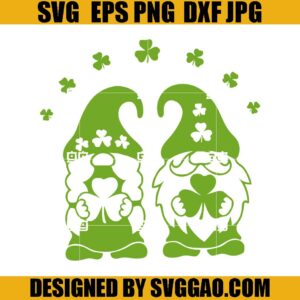 St Patrick Gnome SVG, St Patricks Day SVG, Shamrock SVG