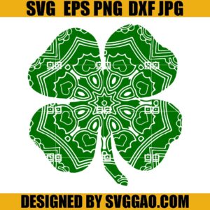 Shamrock Mandala SVG, St Patrick Day SVG, Happy St Patrick SVG