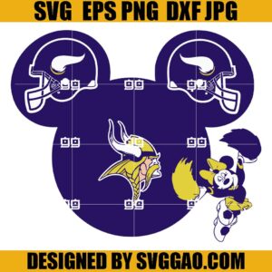 Minnie Minnesota Vikings SVG, Minnie Cheerleader SVG