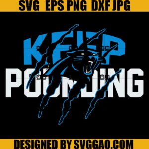 Keep Pounding SVG, Carolina Panthers SVG, NFL SVG