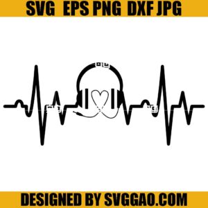 Music Heartbeat SVG, Heartbeat SVG, Music SVG