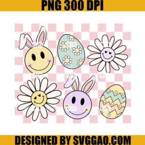 Happy Easter Bunnies PNG, Happy Easter Smile Bunny PNG, Egg Bunny PNG