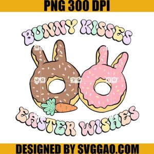 Bunny Kisses And Eas PNG, Easter Day PNG, Donut Easter PNG