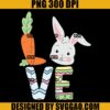 Love Easter PNG, Bunny Carrot PNG, Easter Vibes PNG