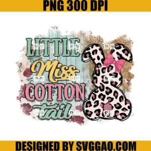 Little Miss Cotton Tail PNG, Easter Boho PNG, Easter Leopard PNG