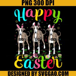 Greyhound Dog Easter PNG, Egg Bunny PNG, Greyhound Happy Easter PNG