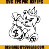 Teddy Bear King Money Bag SVG, Teddy Bear SVG 1 Teddy Bear King Money Bag SVG, Teddy Bear SVG