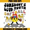 Somebody Loud Mouth Softball Mom PNG, Baseball Mom PNG, Leopard Baseball PNG