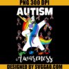 Dabbing Unicorn Autism Awareness PNG, Unicorn Autism PNG