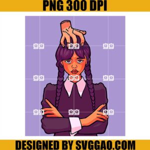 Wednesday Addams And Thing Hand PNG, Jenna Ortega PNG, Addams Family PNG