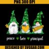 Gnome Peace Love Principal PNG, Leopard Gnome PNG, St Patrick Day PNG