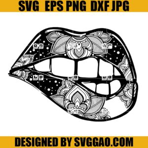 Mandala Lips SVG, Mandala  SVG, Lip SVG