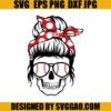 Baseball Mom SVG, Skull Baseball Mom SVG, Sunglasses Messy Bun SVG