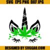 Weed Unicorn Face SVG, Unicorn Cannabis SVG, Weed Unicorn SVG